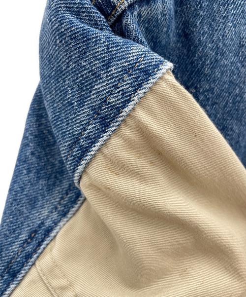 PETRO（ペトロ）PETRO (ペトロ) 切替ブルゾン ネイビー×ベージュ サイズ:XLの古着・服飾アイテム