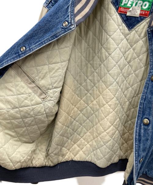 PETRO（ペトロ）PETRO (ペトロ) 切替ブルゾン ネイビー×ベージュ サイズ:XLの古着・服飾アイテム