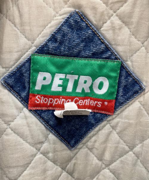 PETRO（ペトロ）PETRO (ペトロ) 切替ブルゾン ネイビー×ベージュ サイズ:XLの古着・服飾アイテム