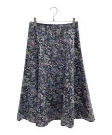 AMACA×LIBERTY（アマカ×リバティ）の古着「ワイルドフラワーフレアスカート」｜ネイビー