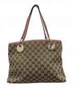 GUCCIグッチ）の古着「トートバッグ」｜ベージュ×ピンク