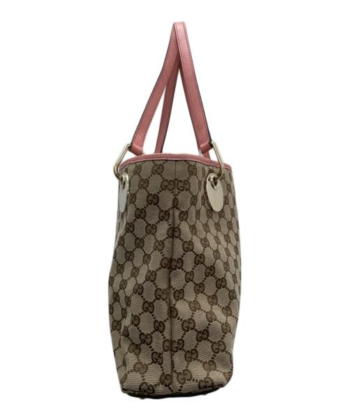 GUCCI（グッチ）GUCCI (グッチ) トートバッグ ベージュ×ピンクの古着・服飾アイテム