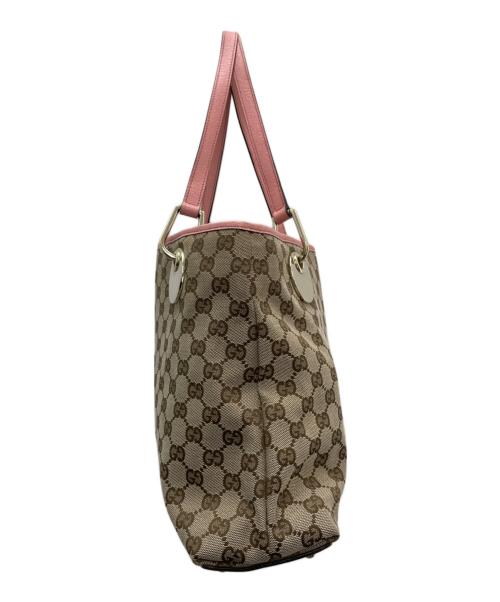 GUCCI（グッチ）GUCCI (グッチ) トートバッグ ベージュ×ピンクの古着・服飾アイテム