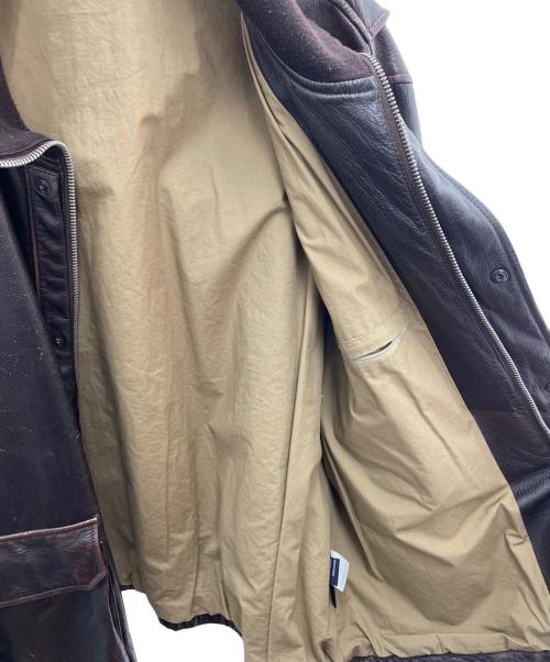 NAUTICA（ノーティカ）NAUTICA (ノーティカ) レザーブルゾン ブラウン サイズ:XLの古着・服飾アイテム