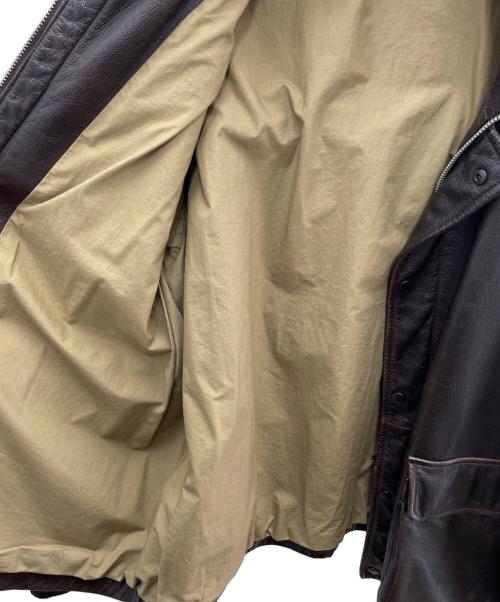 NAUTICA（ノーティカ）NAUTICA (ノーティカ) レザーブルゾン ブラウン サイズ:XLの古着・服飾アイテム