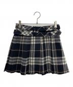BURBERRY BLUE LABELバーバリー ブルー レーベル）の古着「ノバチェックプリーツスカート」｜ブラック