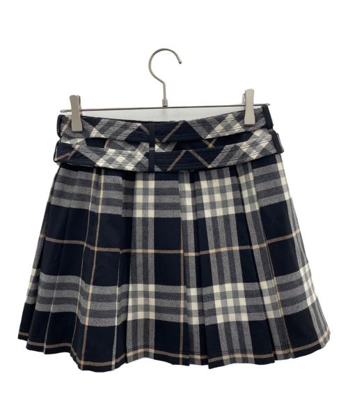 BURBERRY BLUE LABEL（バーバリー ブルー レーベル）BURBERRY BLUE LABEL (バーバリー ブルー レーベル) ノバチェックプリーツスカート ブラック サイズ:36の古着・服飾アイテム