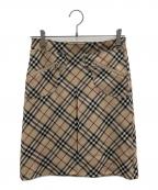 BURBERRY BLUE LABELバーバリー ブルー レーベル）の古着「ノバチェックスカート」｜ブラウン