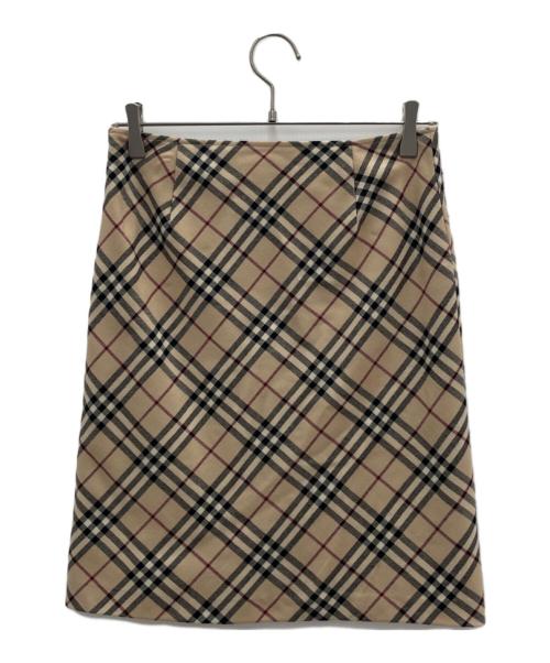 BURBERRY BLUE LABEL（バーバリー ブルー レーベル）BURBERRY BLUE LABEL (バーバリー ブルー レーベル) ノバチェックスカート ブラウン サイズ:36の古着・服飾アイテム
