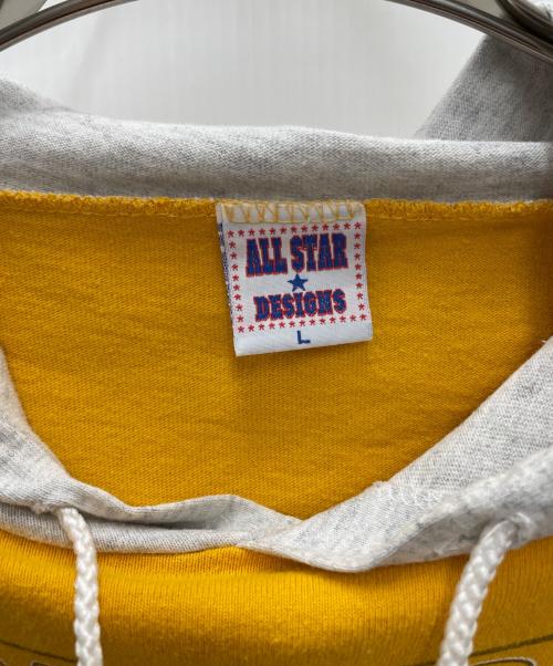 ALL STAR DESIGNS（オールスターデザインズ）ALL STAR DESIGNS (オールスターデザインズ) 半袖カットソー イエロー サイズ:Lの古着・服飾アイテム