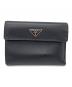 PRADA（プラダ）の古着「2つ折り財布」｜ブラック