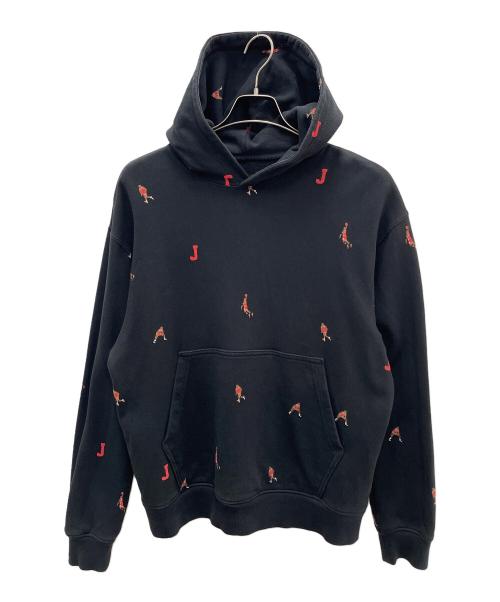 NIKE（ナイキ）NIKE (ナイキ) プルオーバーパーカー ブラック×レッド サイズ:Lの古着・服飾アイテム