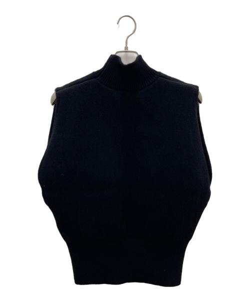 Heve（ヘイヴ）Heve (ヘイヴ) ニットベスト ブラック サイズ:Fの古着・服飾アイテム