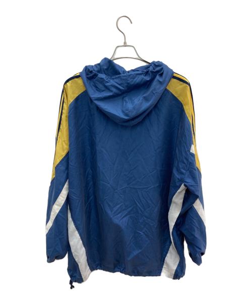 adidas（アディダス）adidas (アディダス) DESCENTE (デサント) ナイロンパーカー ブルー×イエロー サイズ:０-XOの古着・服飾アイテム