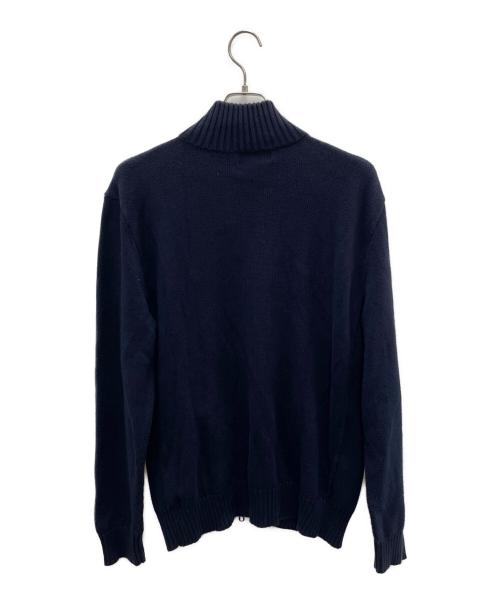 POLO RALPH LAUREN（ポロ・ラルフローレン）POLO RALPH LAUREN (ポロ・ラルフローレン) ジップアップニットジャケット ネイビー サイズ:Lの古着・服飾アイテム