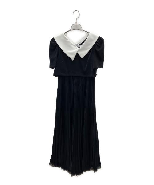 HER LIP TO（ハーリップトゥ）HER LIP TO (ハーリップトゥ) 半袖ワンピース ブラック×ホワイト サイズ:Sの古着・服飾アイテム