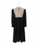 HER LIP TOハーリップトゥ）の古着「長袖ワンピース」｜ブラック×アイボリー