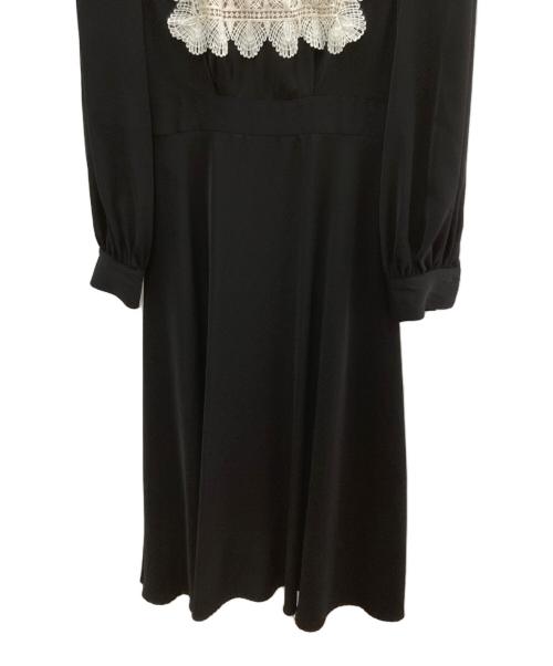 HER LIP TO（ハーリップトゥ）HER LIP TO (ハーリップトゥ) 長袖ワンピース ブラック×アイボリー サイズ:Sの古着・服飾アイテム