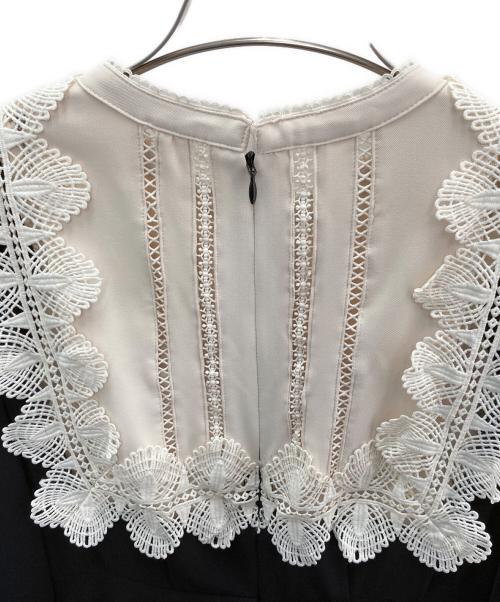 HER LIP TO（ハーリップトゥ）HER LIP TO (ハーリップトゥ) 長袖ワンピース ブラック×アイボリー サイズ:Sの古着・服飾アイテム