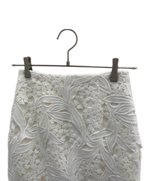 CELFORD（セルフォード）CELFORD (セルフォード) スズランレーススカート ホワイト サイズ:34の古着・服飾アイテム