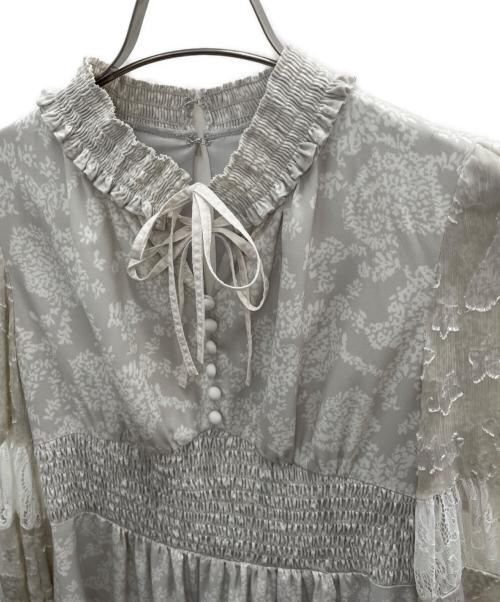 HER LIP TO（ハーリップトゥ）HER LIP TO (ハーリップトゥ) 長袖ワンピース グレー サイズ:Sの古着・服飾アイテム
