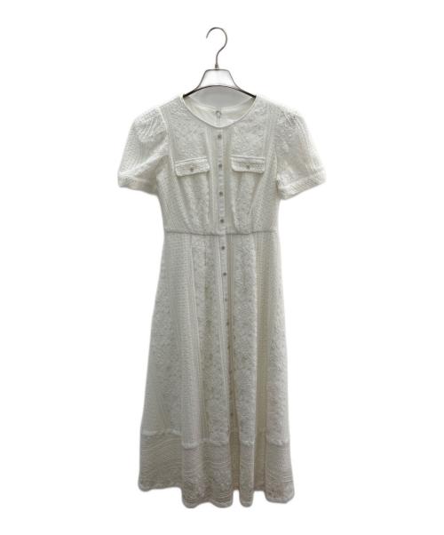 HER LIP TO（ハーリップトゥ）HER LIP TO (ハーリップトゥ) 半袖ワンピース ホワイト サイズ:Sの古着・服飾アイテム