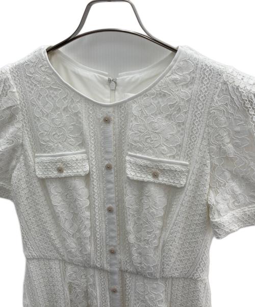 HER LIP TO（ハーリップトゥ）HER LIP TO (ハーリップトゥ) 半袖ワンピース ホワイト サイズ:Sの古着・服飾アイテム