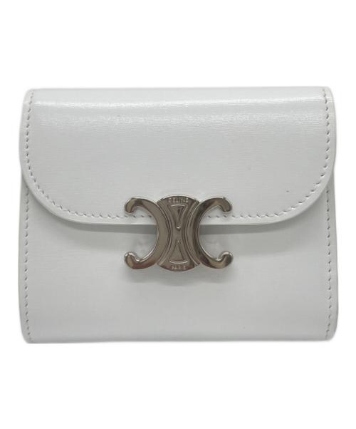 CELINE（セリーヌ）CELINE (セリーヌ) 3つ折り財布 ホワイトの古着・服飾アイテム
