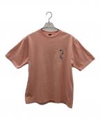 AVIREXアヴィレックス）の古着「スカ エンブロイダリー 半袖Tシャツ」｜ピンク