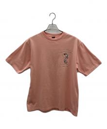 AVIREX（アヴィレックス）の古着「スカ エンブロイダリー 半袖Tシャツ」｜ピンク