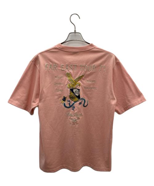 AVIREX（アヴィレックス）AVIREX (アヴィレックス) スカ エンブロイダリー 半袖Tシャツ ピンク サイズ:Lの古着・服飾アイテム