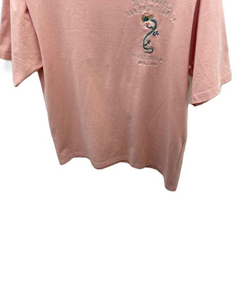 AVIREX（アヴィレックス）AVIREX (アヴィレックス) スカ エンブロイダリー 半袖Tシャツ ピンク サイズ:Lの古着・服飾アイテム