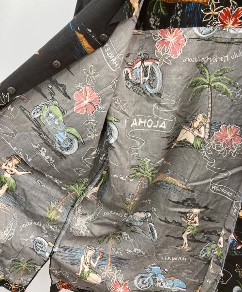 HARLEY-DAVIDSON（ハーレーダビッドソン）HARLEY-DAVIDSON (ハーレーダビッドソン) 半袖シャツ ブラック サイズ:Sの古着・服飾アイテム