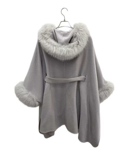 CELFORD（セルフォード）CELFORD (セルフォード) ファーポンチョコート グレー サイズ:Fの古着・服飾アイテム