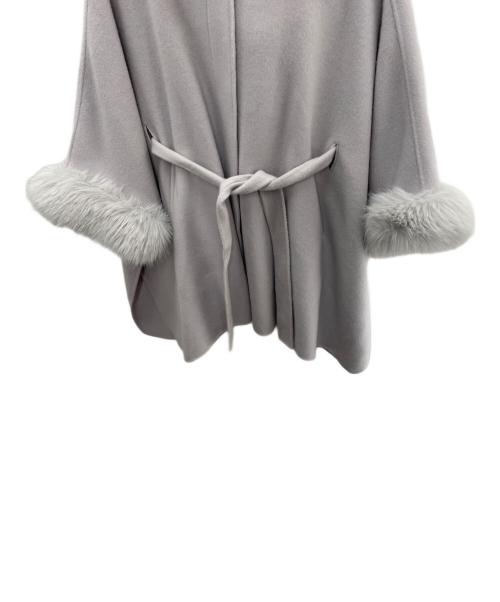 CELFORD（セルフォード）CELFORD (セルフォード) ファーポンチョコート グレー サイズ:Fの古着・服飾アイテム