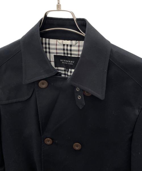 BURBERRY BLACK LABEL（バーバリーブラックレーベル）BURBERRY BLACK LABEL (バーバリーブラックレーベル) Pコート ブラック サイズ:Lの古着・服飾アイテム