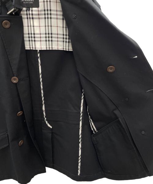 BURBERRY BLACK LABEL（バーバリーブラックレーベル）BURBERRY BLACK LABEL (バーバリーブラックレーベル) Pコート ブラック サイズ:Lの古着・服飾アイテム