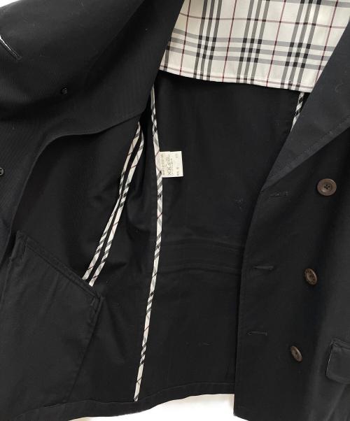 BURBERRY BLACK LABEL（バーバリーブラックレーベル）BURBERRY BLACK LABEL (バーバリーブラックレーベル) Pコート ブラック サイズ:Lの古着・服飾アイテム