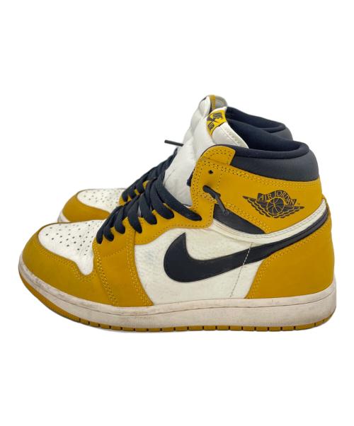 NIKE（ナイキ）NIKE (ナイキ) Air Jordan 1 Retro High OG イエロー×ホワイト サイズ:27の古着・服飾アイテム