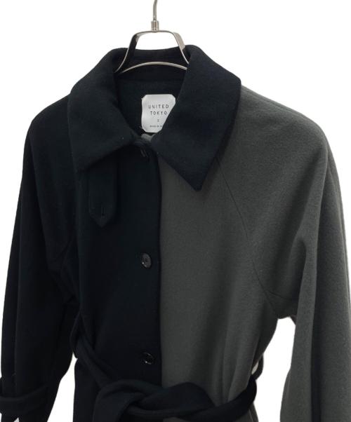 UNITED TOKYO（ユナイテッドトーキョー）UNITED TOKYO (ユナイテッドトーキョー) 2wayステンコート ブラック×カーキ サイズ:2の古着・服飾アイテム
