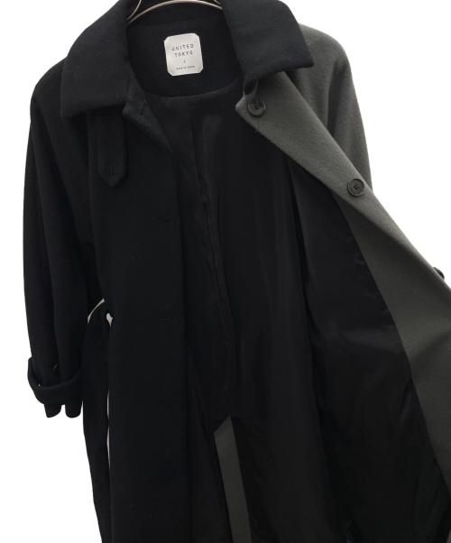 UNITED TOKYO（ユナイテッドトーキョー）UNITED TOKYO (ユナイテッドトーキョー) 2wayステンコート ブラック×カーキ サイズ:2の古着・服飾アイテム