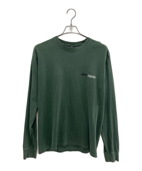 stussy（ステューシー）stussy (ステューシー) 長袖カットソー グリーン サイズ:Mの古着・服飾アイテム