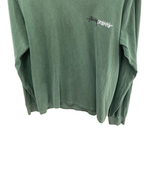 stussy（ステューシー）stussy (ステューシー) 長袖カットソー グリーン サイズ:Mの古着・服飾アイテム