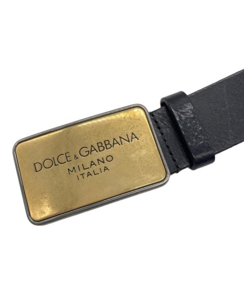 DOLCE & GABBANA（ドルチェ＆ガッバーナ）DOLCE & GABBANA (ドルチェ＆ガッバーナ) レザーベルト ブラックの古着・服飾アイテム