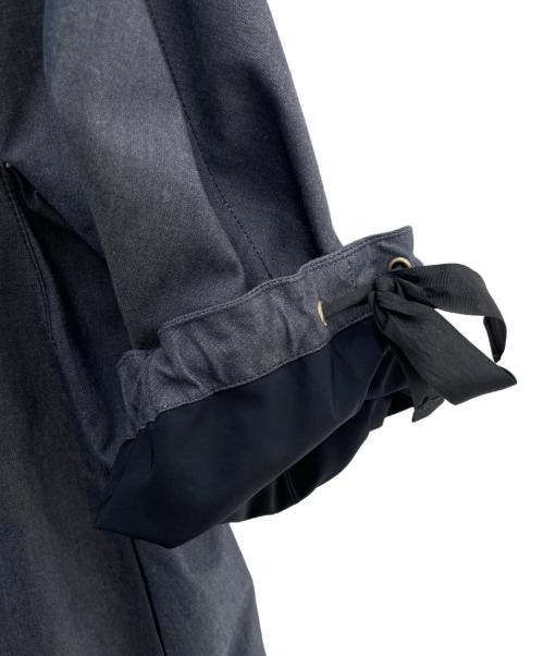 HERNO（ヘルノ）HERNO (ヘルノ) 半袖フーデッドジャケット ネイビー サイズ:40の古着・服飾アイテム