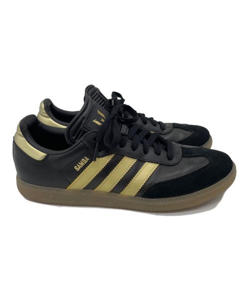 adidas（アディダス）adidas (アディダス) スニーカー ブラック×ゴールド サイズ:25.5の古着・服飾アイテム