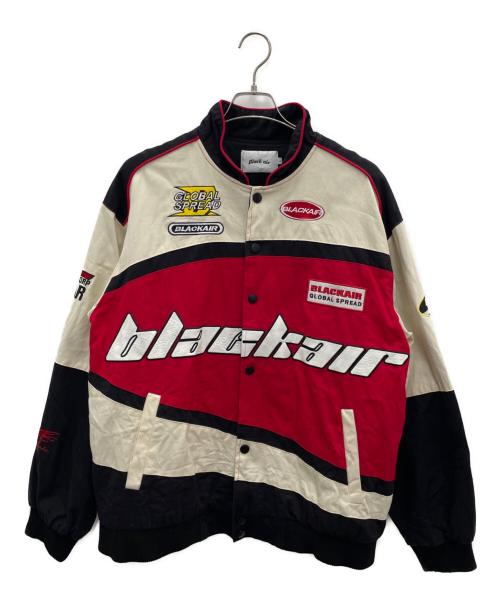 Black air（ブラック エアー）Black air (ブラック エアー) レーシングジャケット ブラック×ホワイト×レッド サイズ:Lの古着・服飾アイテム