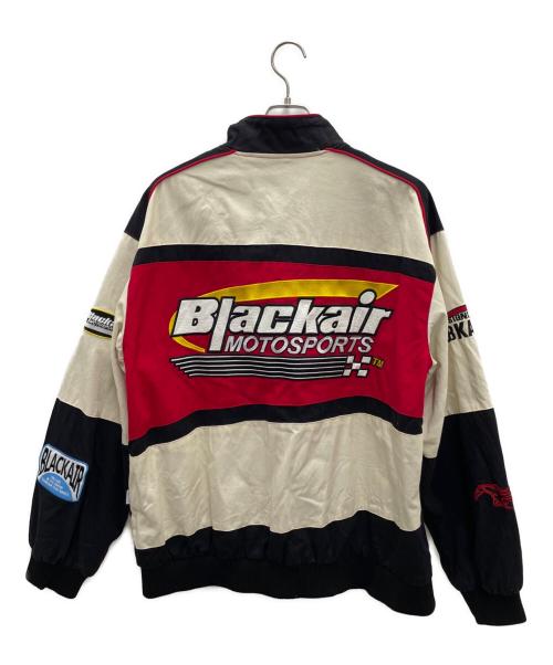 Black air（ブラック エアー）Black air (ブラック エアー) レーシングジャケット ブラック×ホワイト×レッド サイズ:Lの古着・服飾アイテム