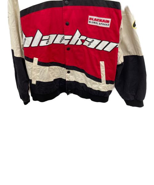Black air（ブラック エアー）Black air (ブラック エアー) レーシングジャケット ブラック×ホワイト×レッド サイズ:Lの古着・服飾アイテム
