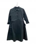 MARGARET HOWELLマーガレットハウエル）の古着「長袖ワンピース」｜グリーン